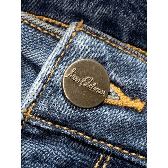 Sam Edelman Women's Jeans Skinny Ankle Ripped Raw Hem Blue Medium Wash Size 2/26 - Picture 11 of 11